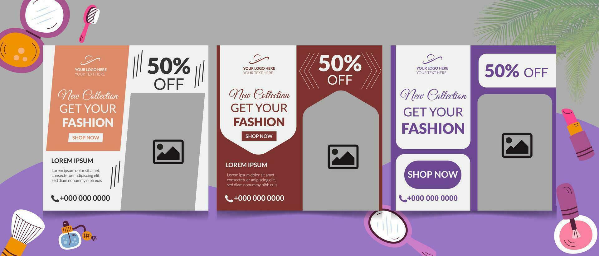 Social Media post bundle new arrival fashion offer 2023 discount offer price only adults home delivery buy bundle young sexy women free delivery occasionally top 5 supper fashion design element. vector