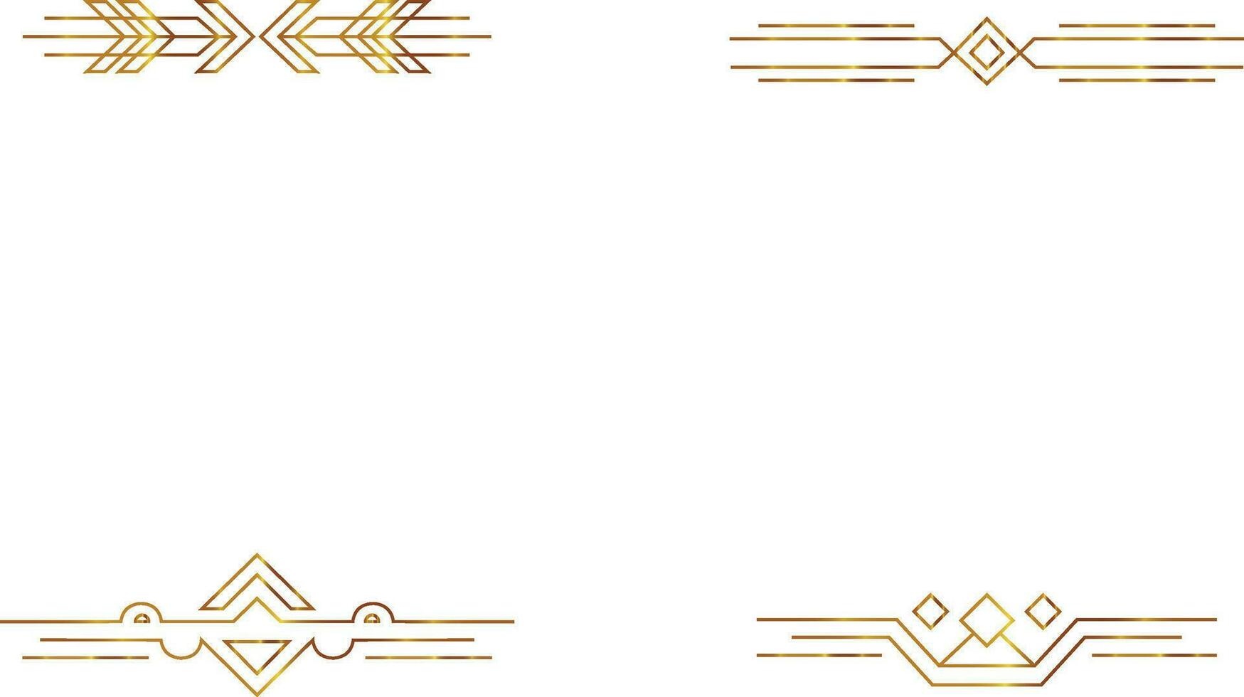 Golden Divider. Vintage header and border template for design decoration wedding,invitation,celebration.Vector Pro vector