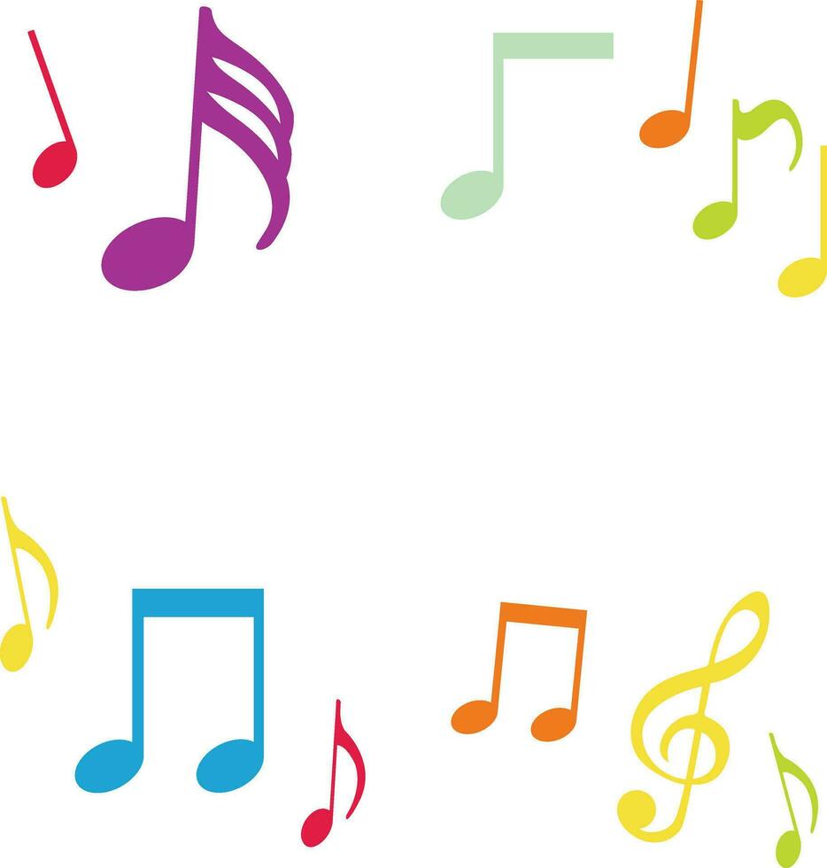 Musical note, song, melody or flat vector icon for design decoration and illustration.Vector Pro