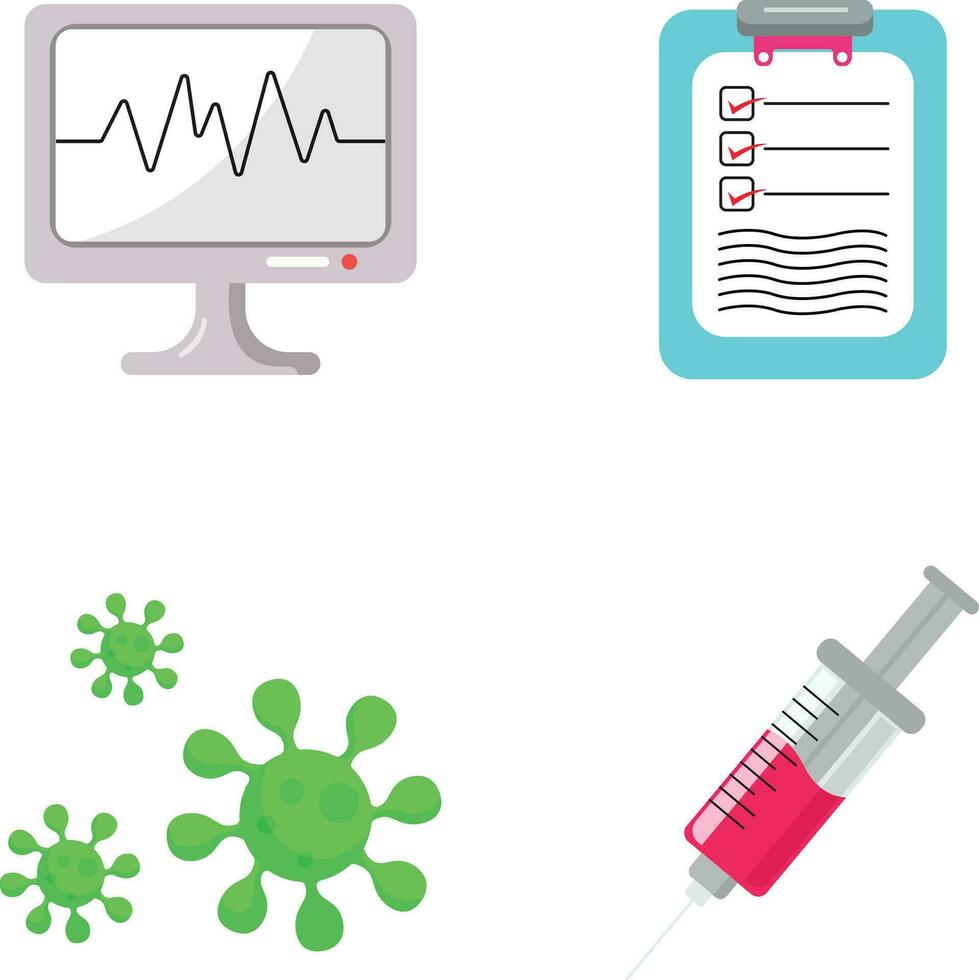 Medical device illustration. Medical equipment line icon set for design decoration. Illustration vector. vector