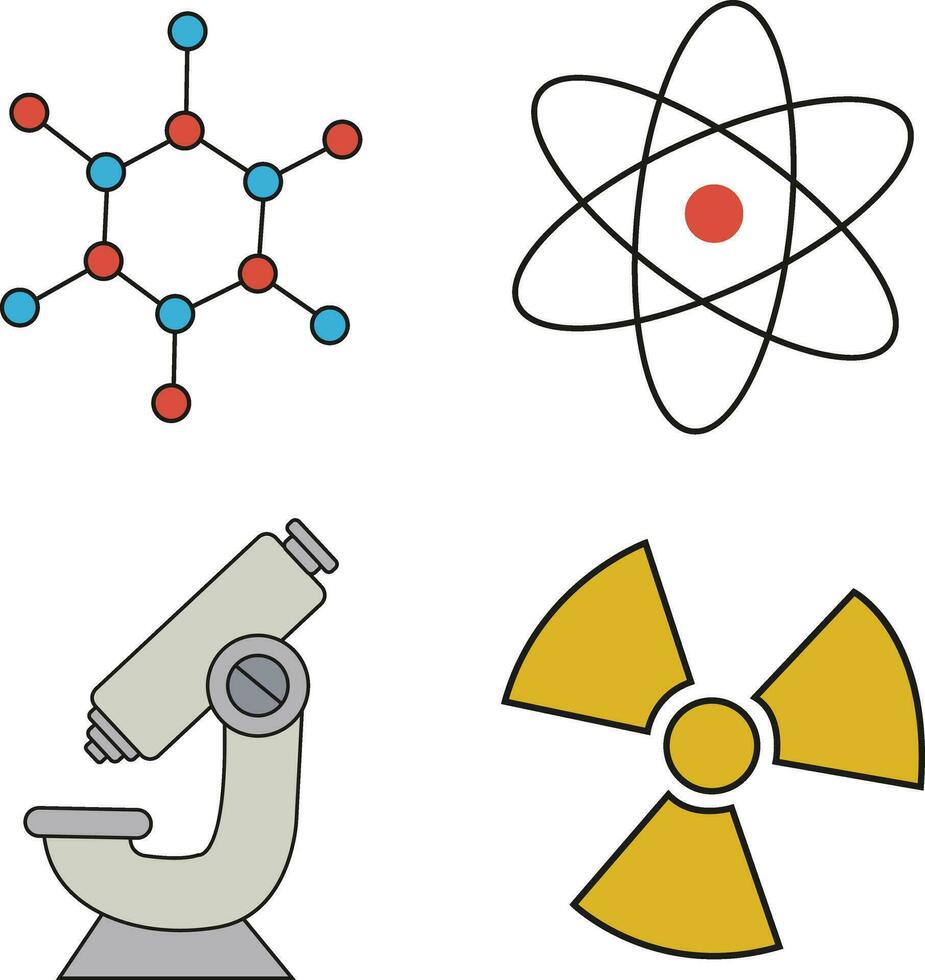 Science Laboratory Equipment. Laboratory test tubes. Medical scientific research. Experiment equipment. Lab measuring beaker. Bottle with droppers. Vector Pro
