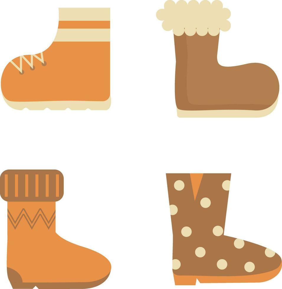 Winter boots shoes illustration,for design decoration,Vector pro vector