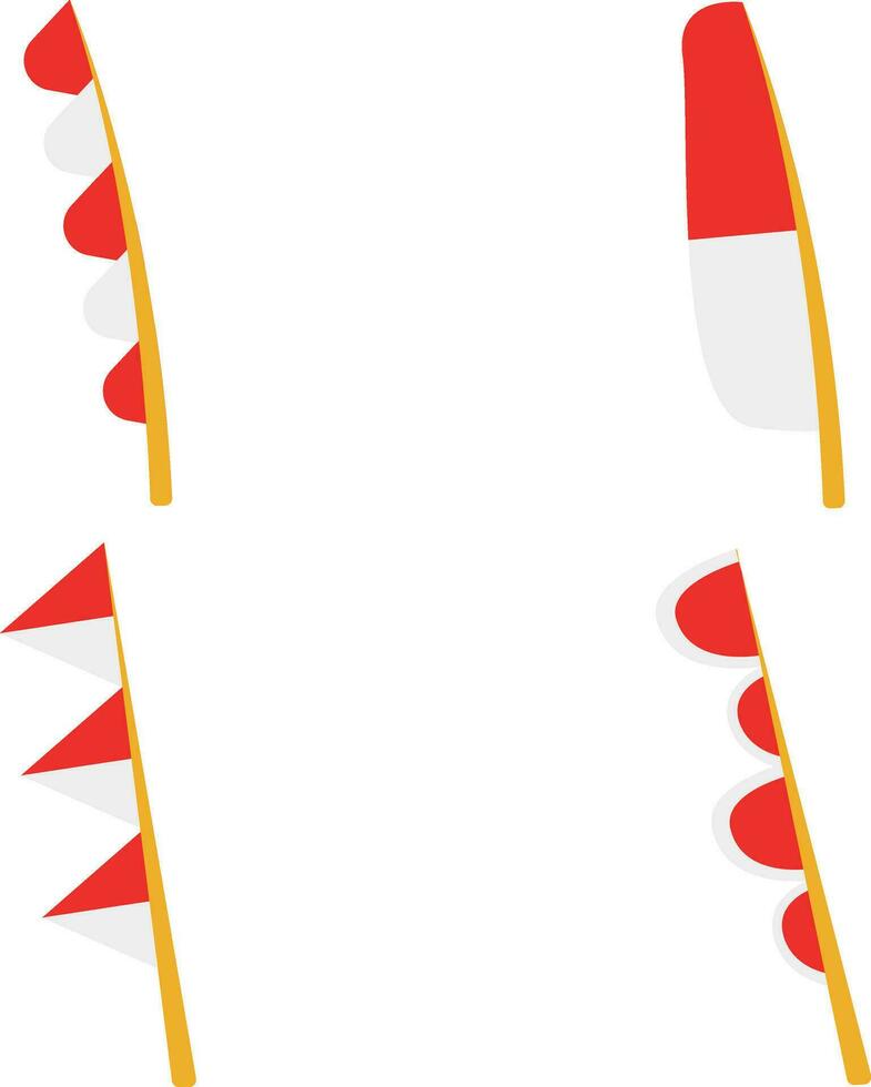 Indonesia independence day flag 17 august.For decoration design illustration.Vector illustration vector