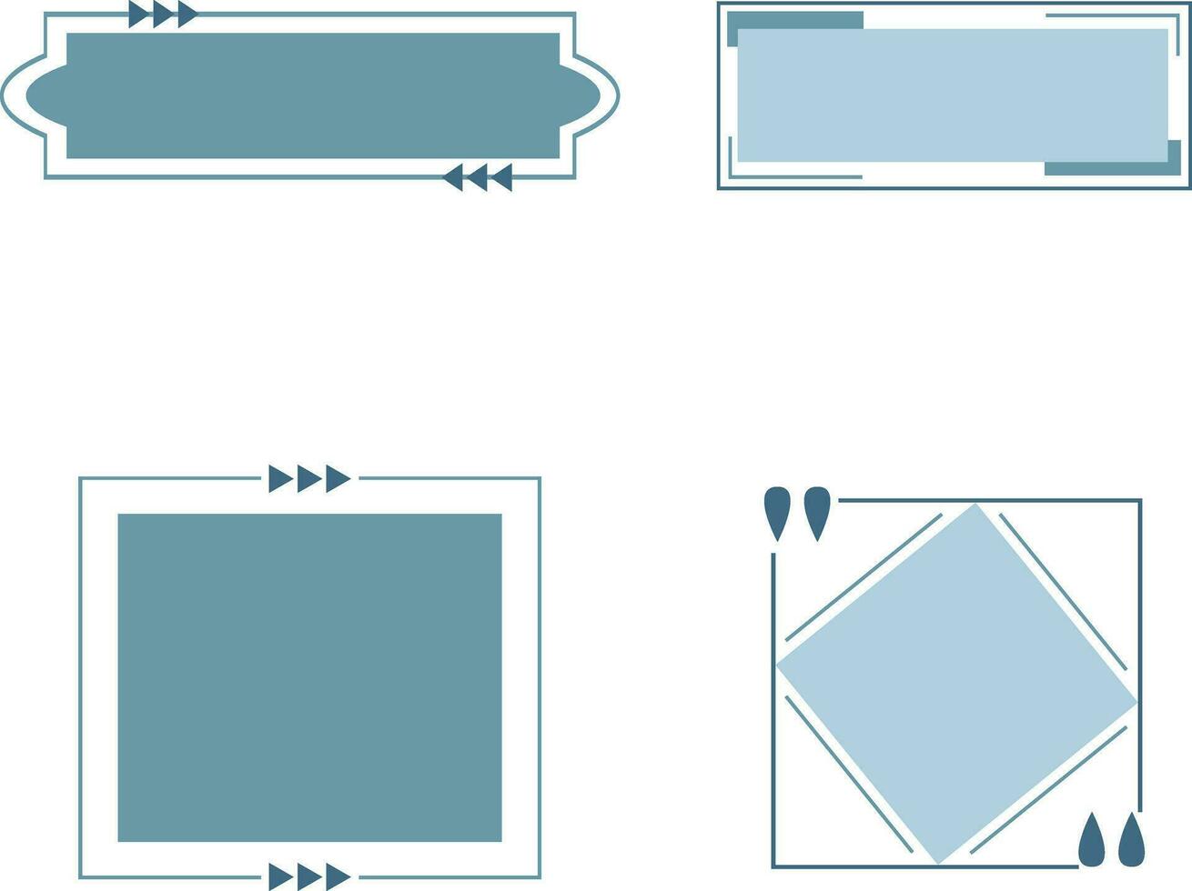 Title Box Shape. Colored quote box speech bubble Template note text brackets quote message.Vector illustration. vector
