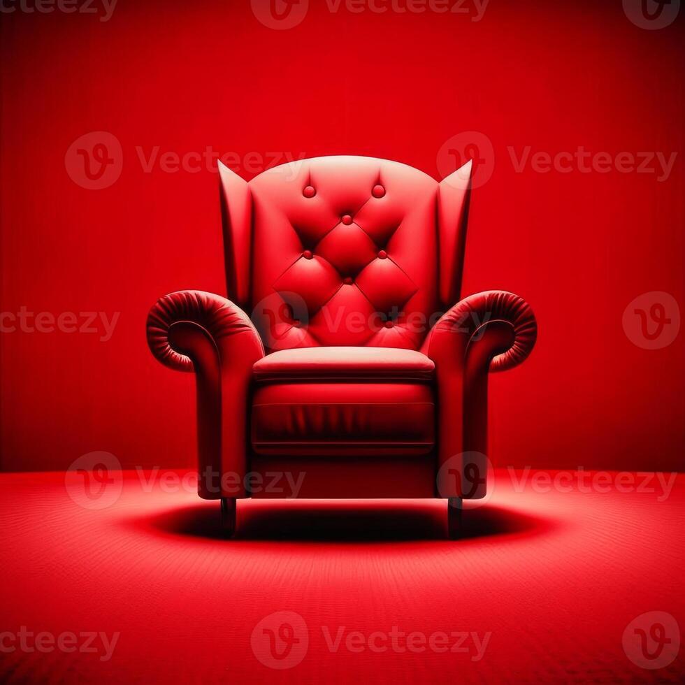 Single armchair in the room. photo