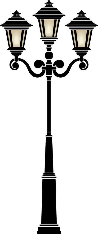 Street lamp.Flashlight.Old style street light. vector