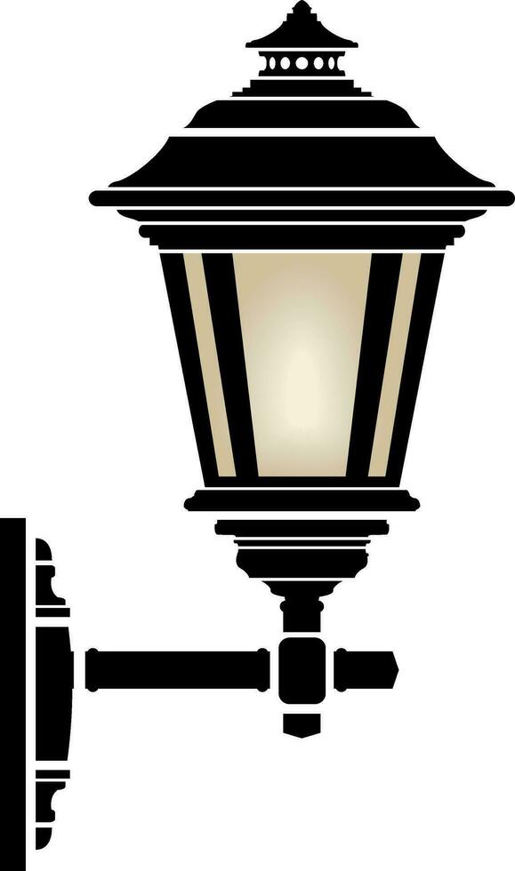 Street lamp.Flashlight.Old style street light. vector