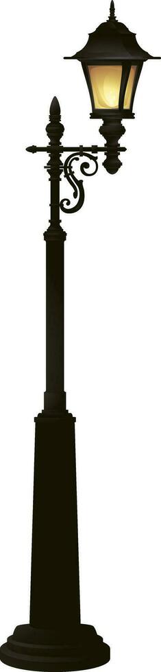 Street lamp.Flashlight.Old style street light. vector