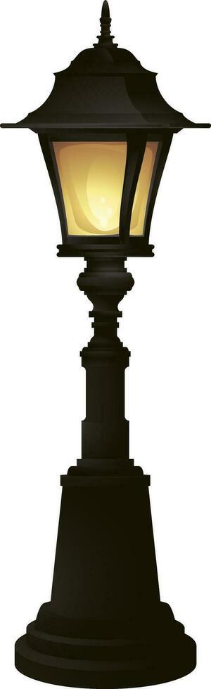 Street lamp.Flashlight.Old style street light. vector