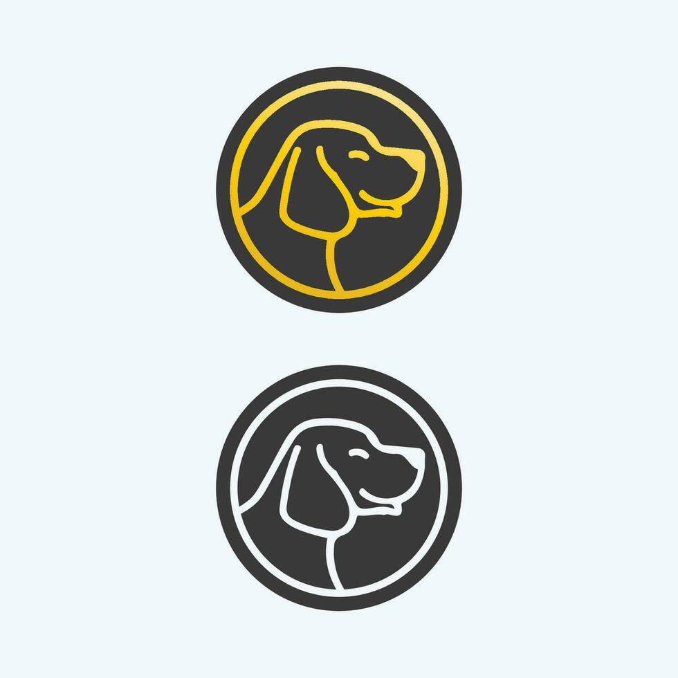 perro logo y icono animal vector ilustración diseño gráfico