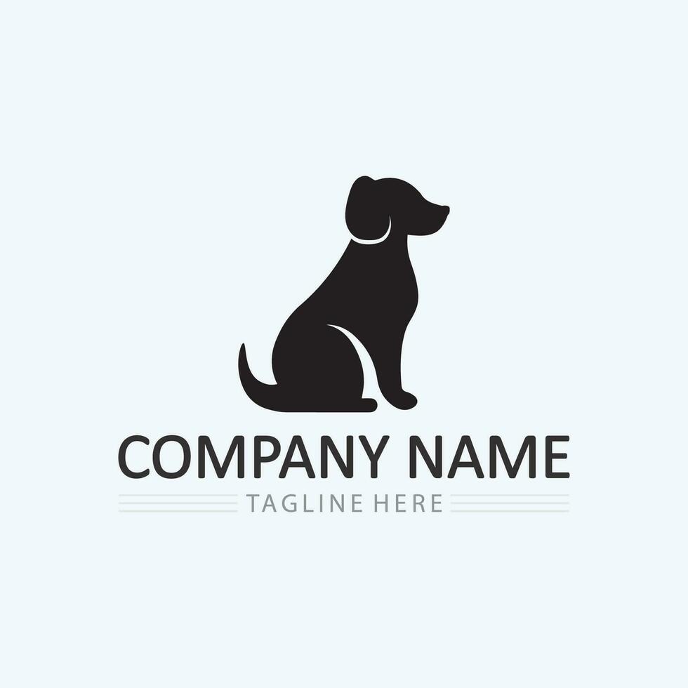 perro logo y icono animal vector ilustración diseño gráfico