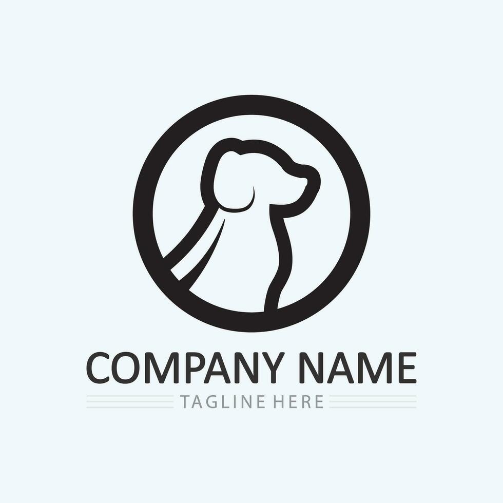 perro logo y icono animal vector ilustración diseño gráfico