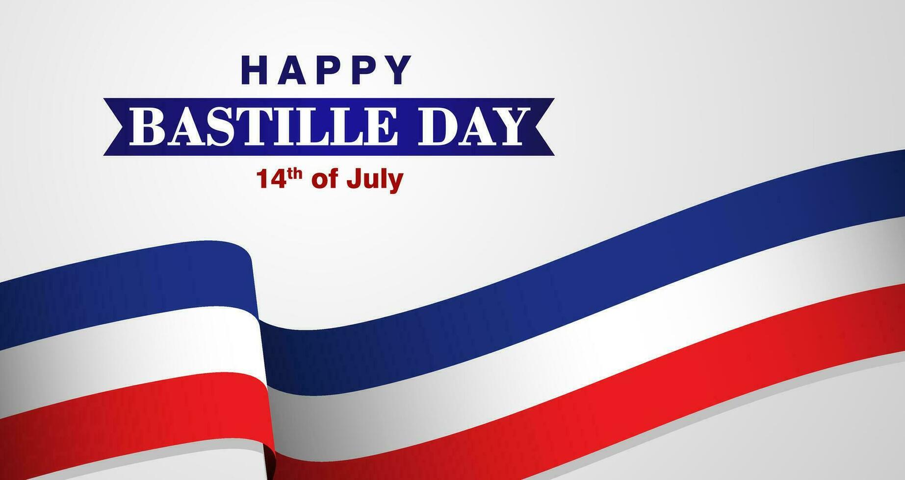 Happy Bastille Day 14th of July , the French National Day banner, poster, greeting card, background vector