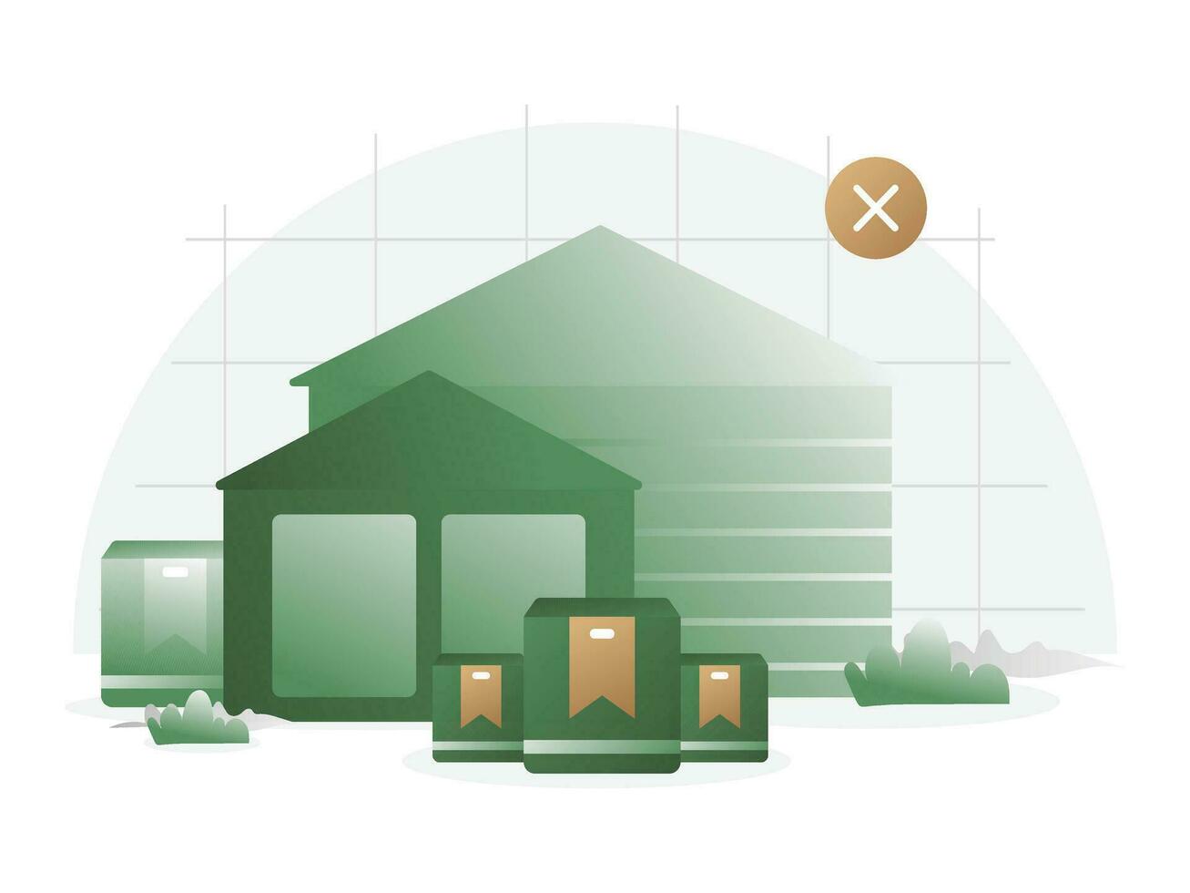 Out of stock furniture flat illustration suitable for mobile asset app and website design vector