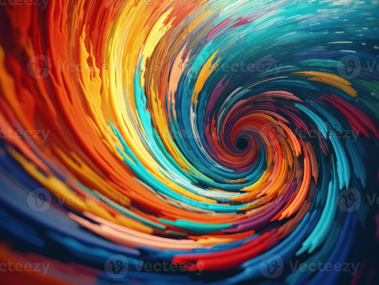 Colorful Swirling radial vortex background created with technology. photo