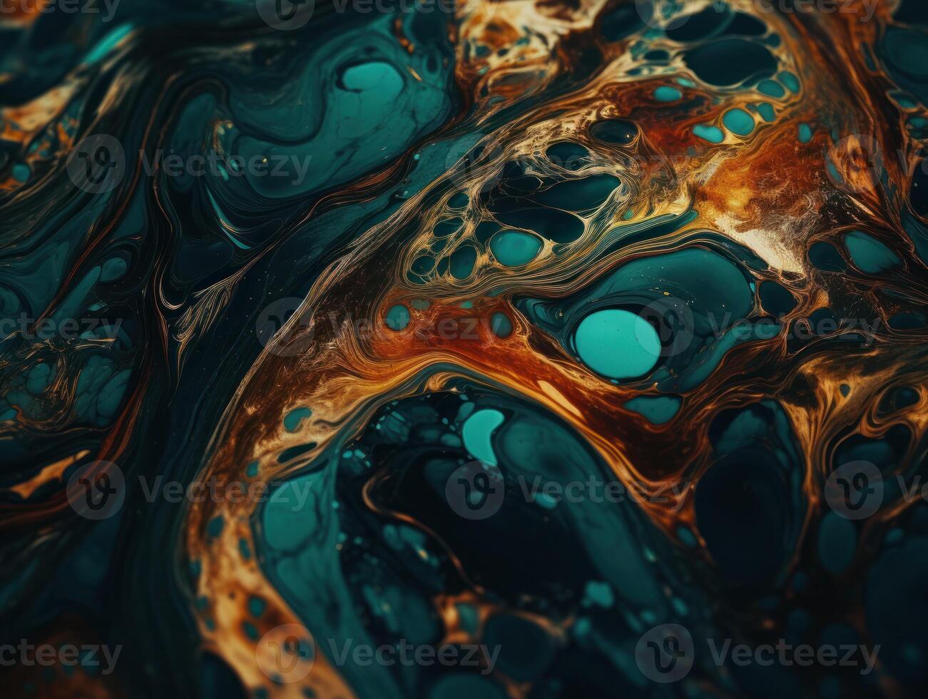 Bright fluid marble paint pattern Dynamic liquid shapes background created with technology photo