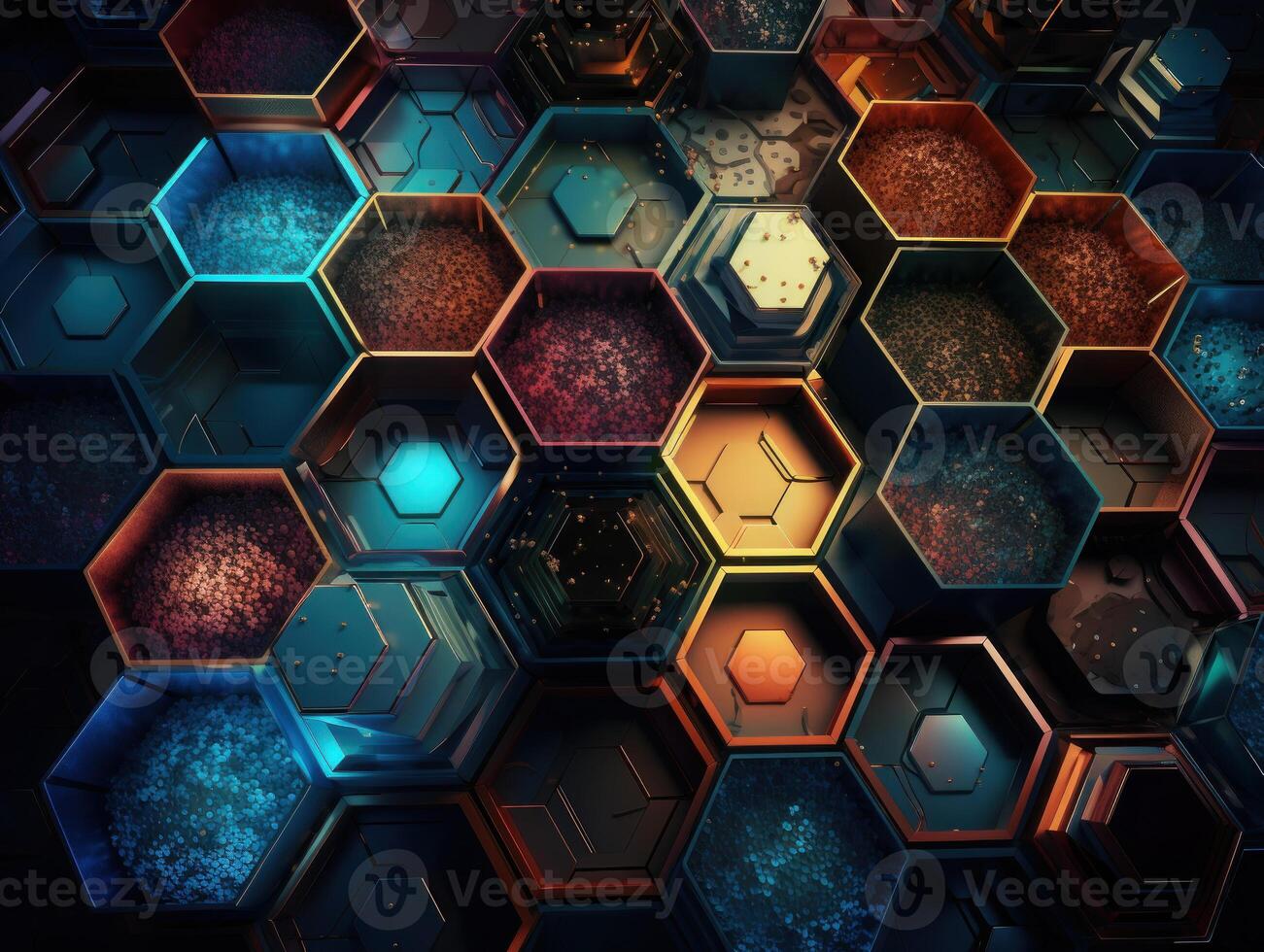 Colorful abstract background organic shapes Abstract geometric mosaic pattern created with technology photo