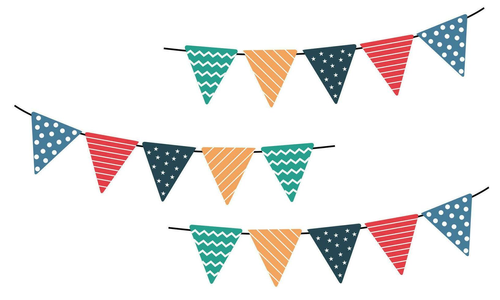 triangular birthday flag, birthday flag vector