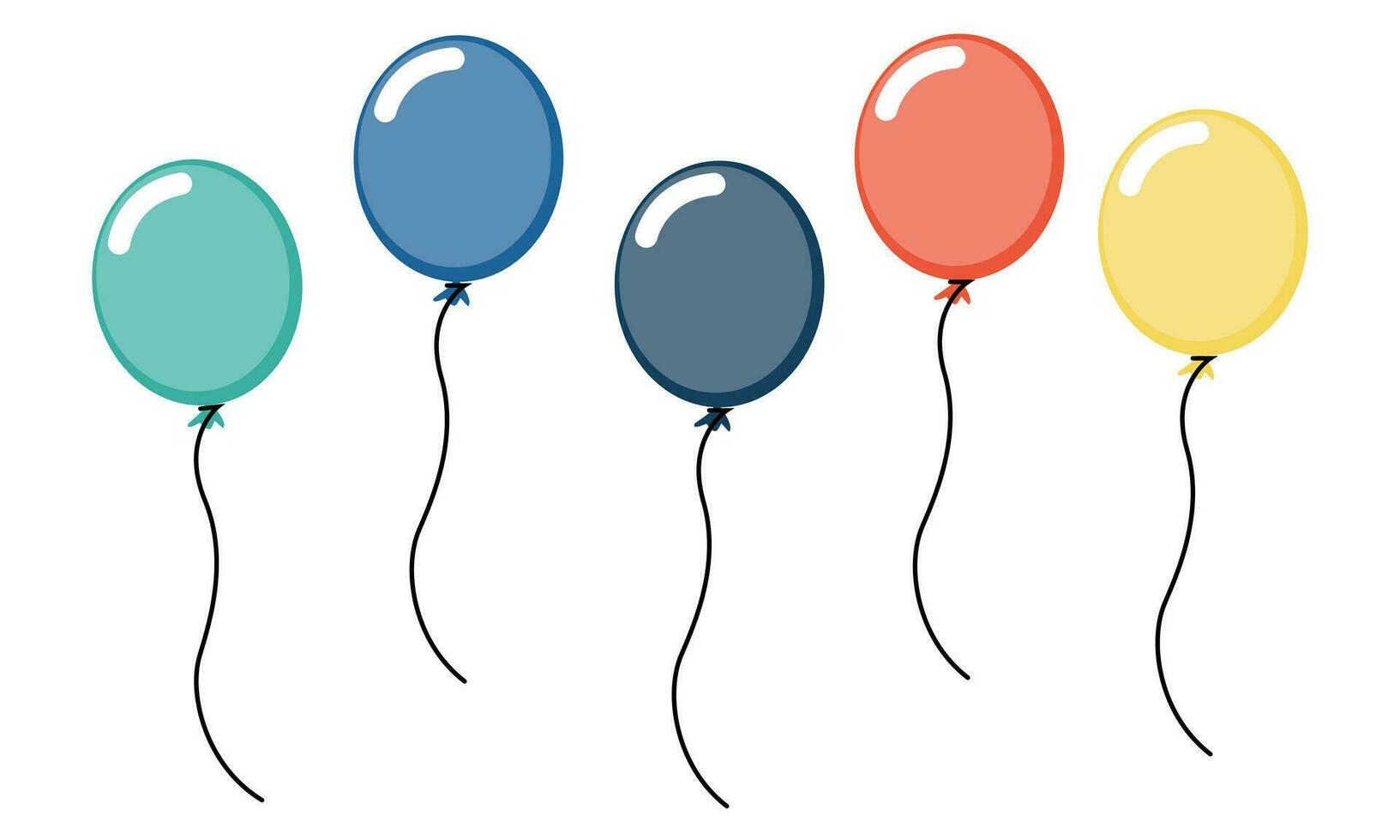 balloon design suitable for clipart edits, birthday balloons vector