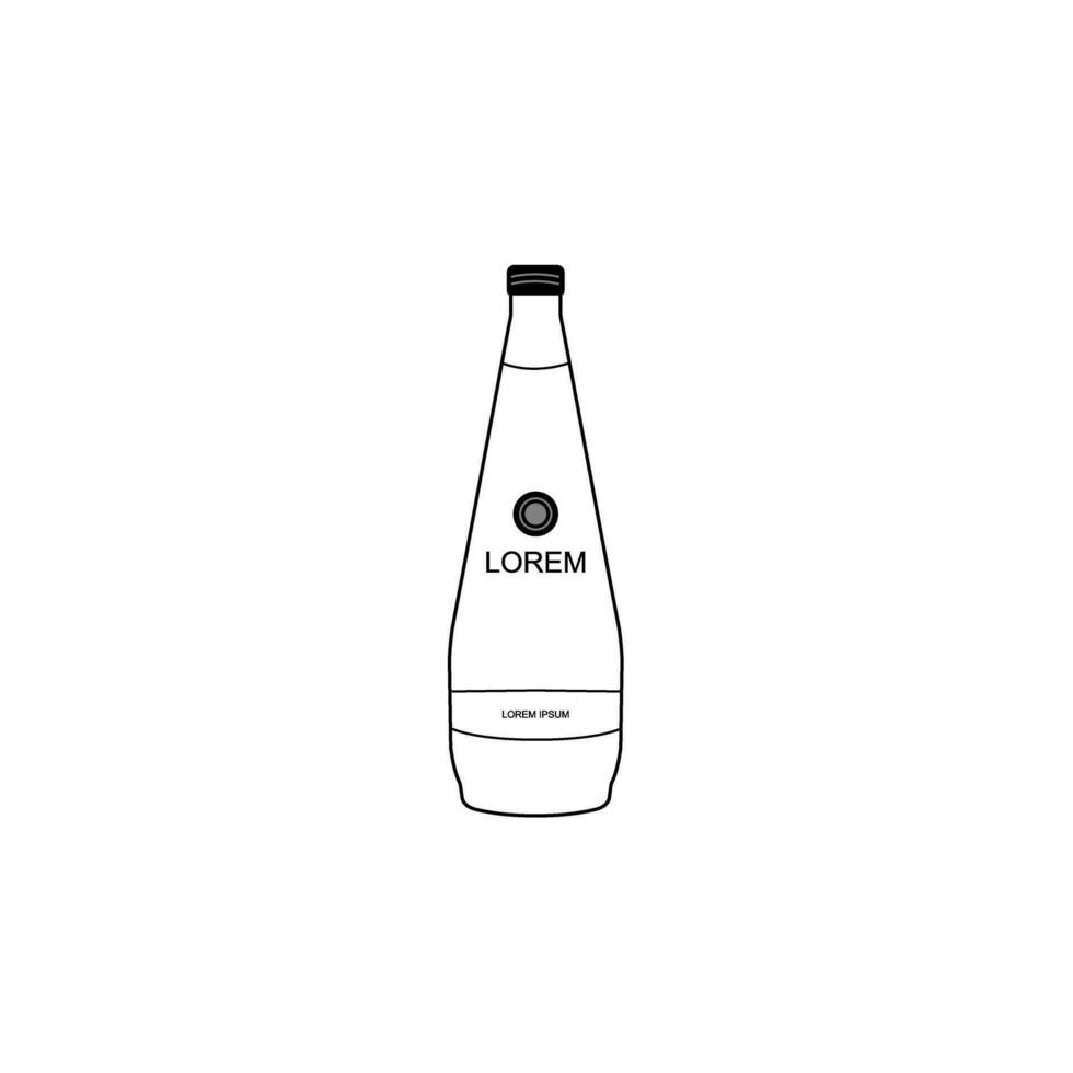 750ml todavía mineral agua - vaso botella vector