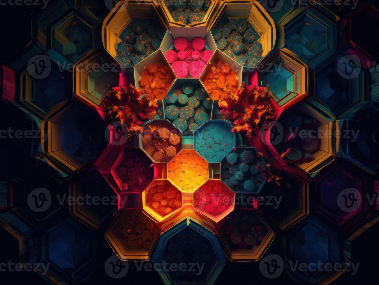 Colorful abstract background organic shapes Abstract geometric mosaic pattern created with technology photo