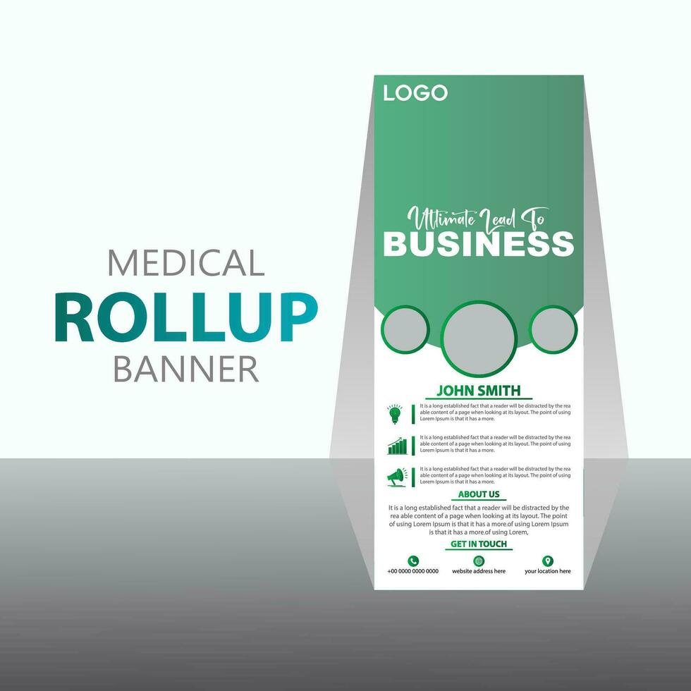 Business and medical rollup banner vector