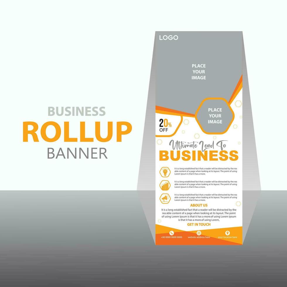 Business and medical rollup banner vector