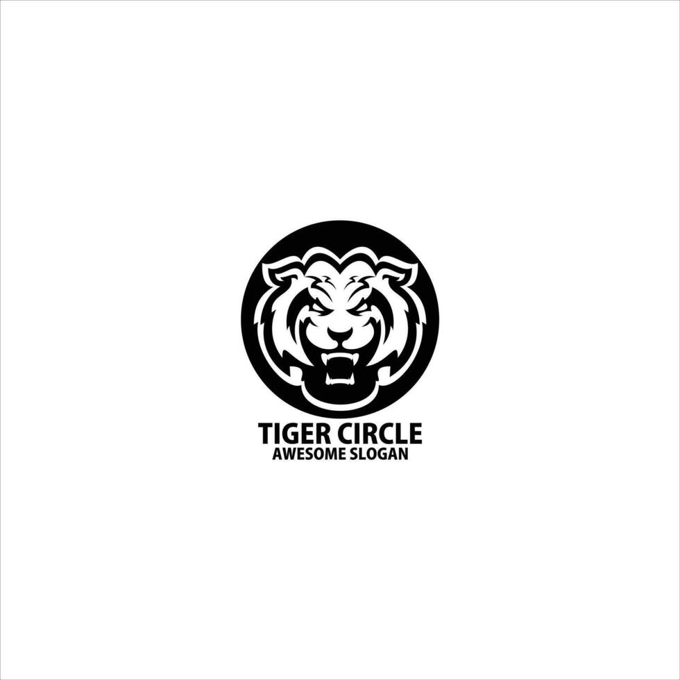 tiger head logo design macot vector