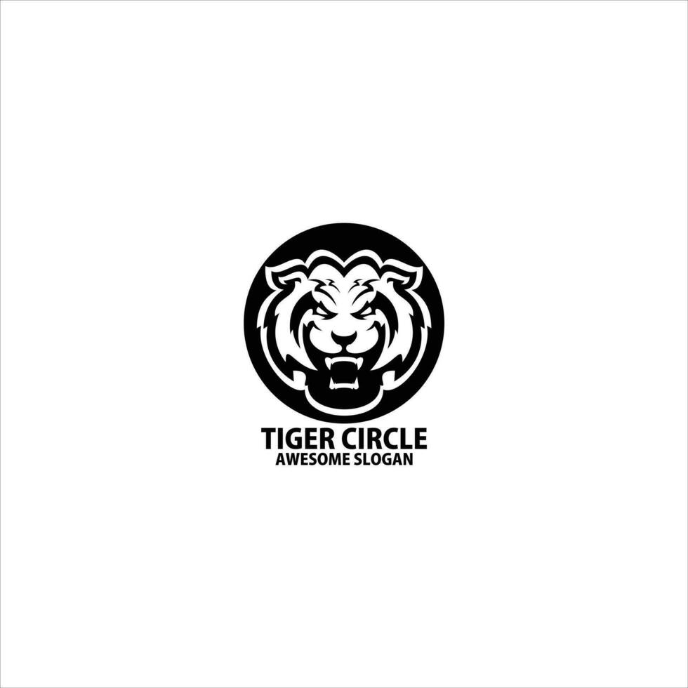 tiger head logo design macot vector
