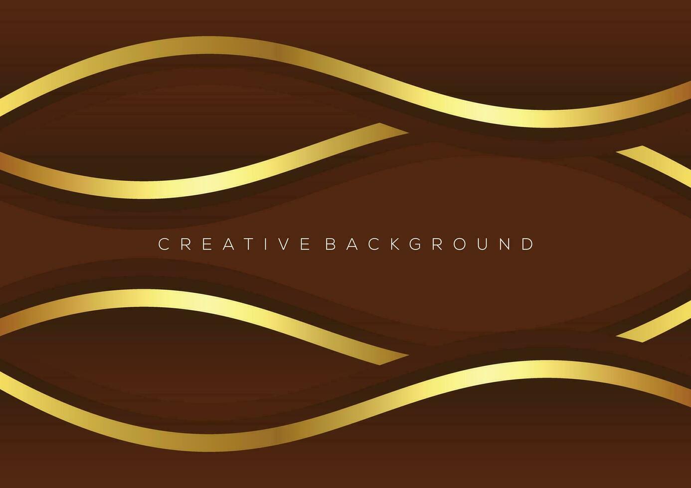 brown with luxury line design wave background vector