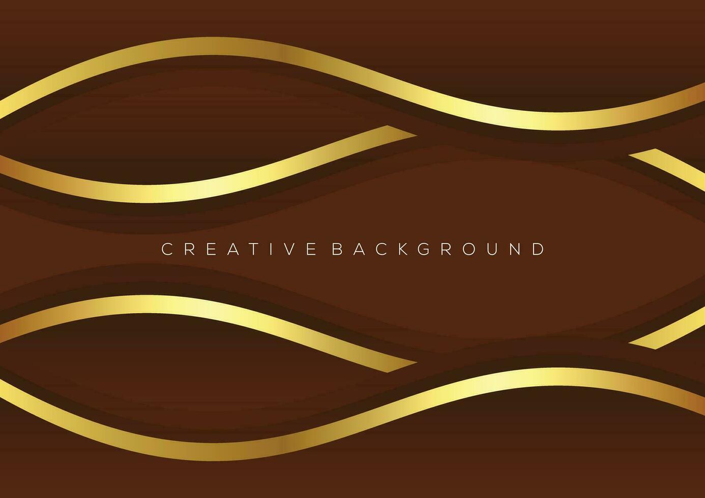 brown with luxury line design wave background vector