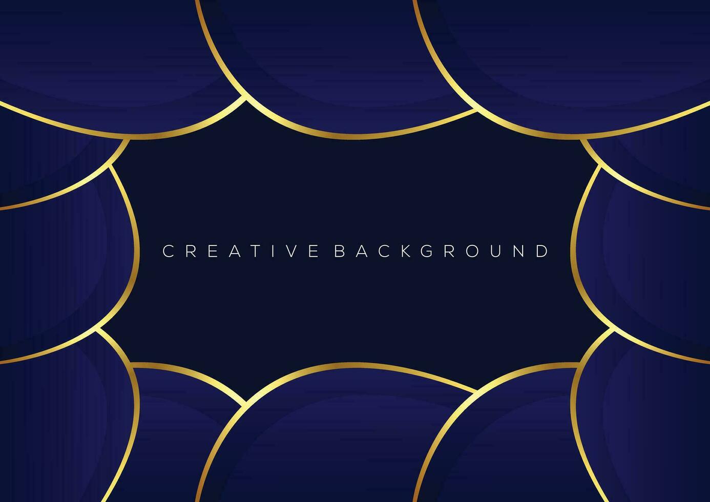 dark blue with luxury line decoration background design vector