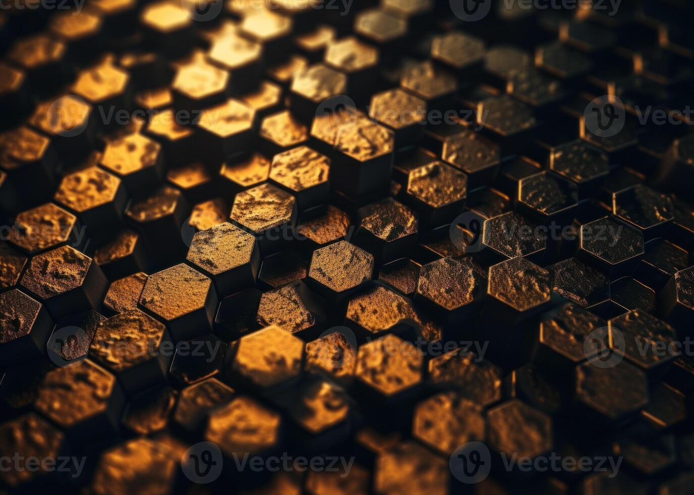 oscuro oro resumen antecedentes orgánico formas resumen geométrico mosaico modelo creado con generativo ai tecnología foto