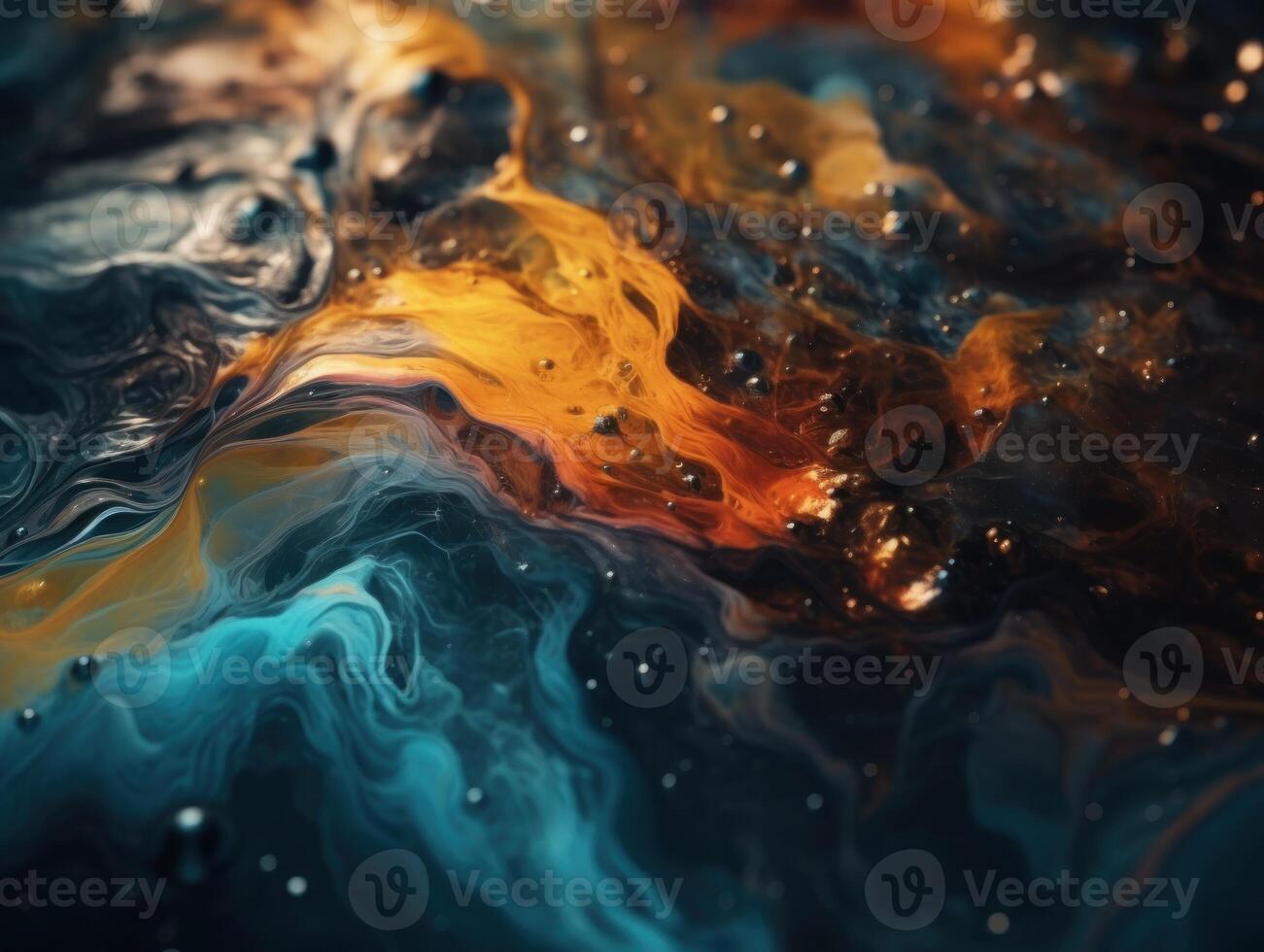 Bright fluid marble paint pattern Dynamic liquid shapes background created with technology photo