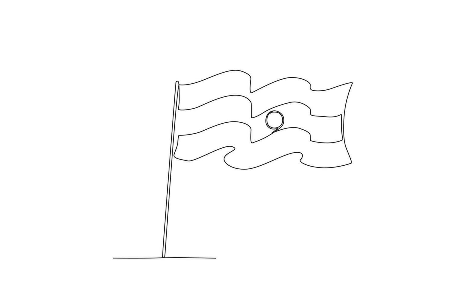 An Indian flag fluttering in the wind vector