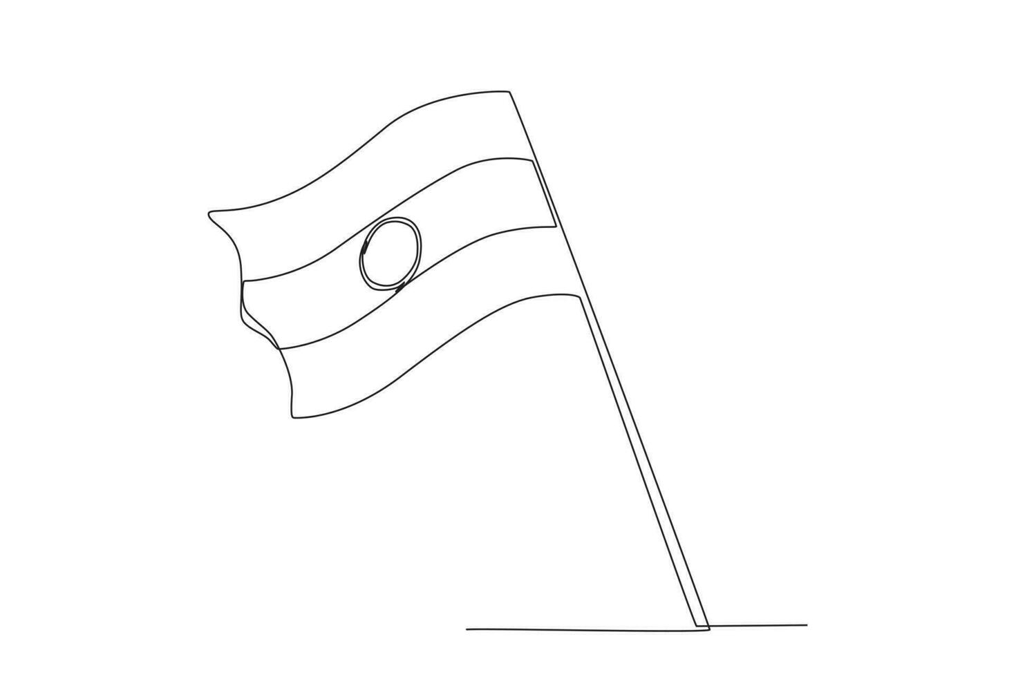 An Indian flag on a high pole vector