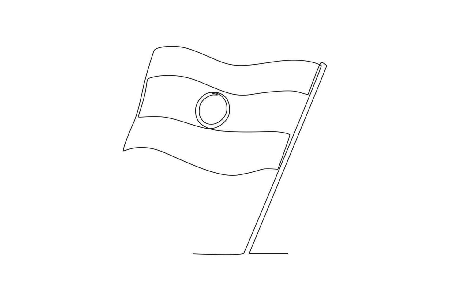 An Indian flag flying towards the left vector