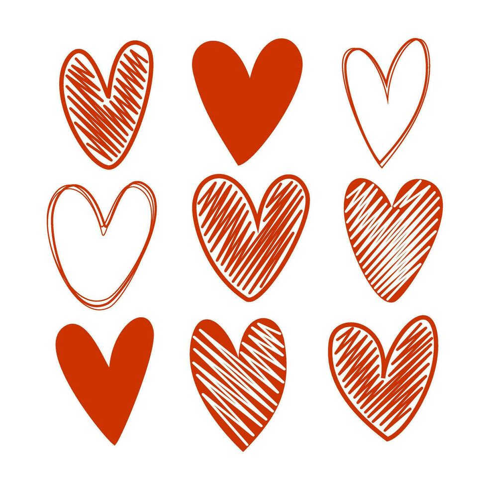 Set different heart shape to love symbol Vector Image