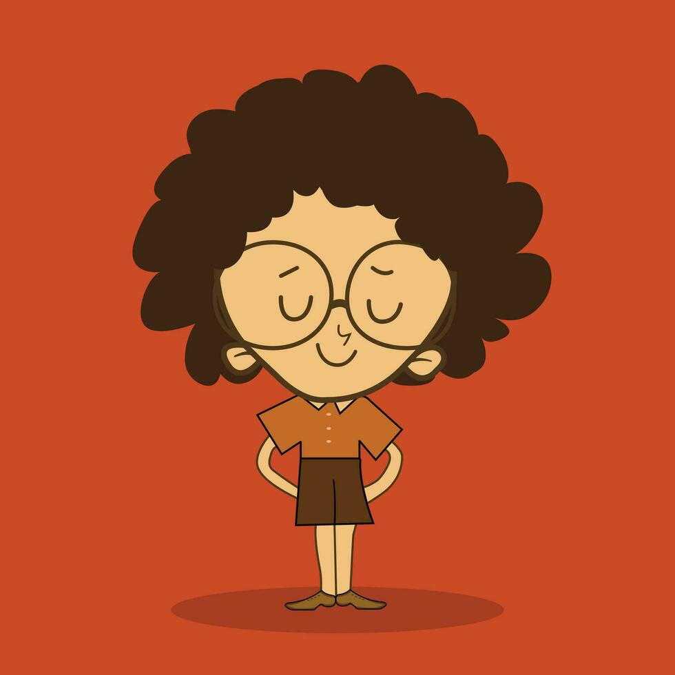 personaje de niña de dibujos animados vector