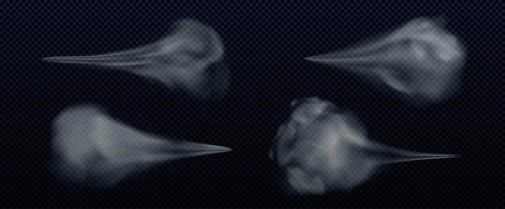 Dust water spray vector, air mist smoke effect vector