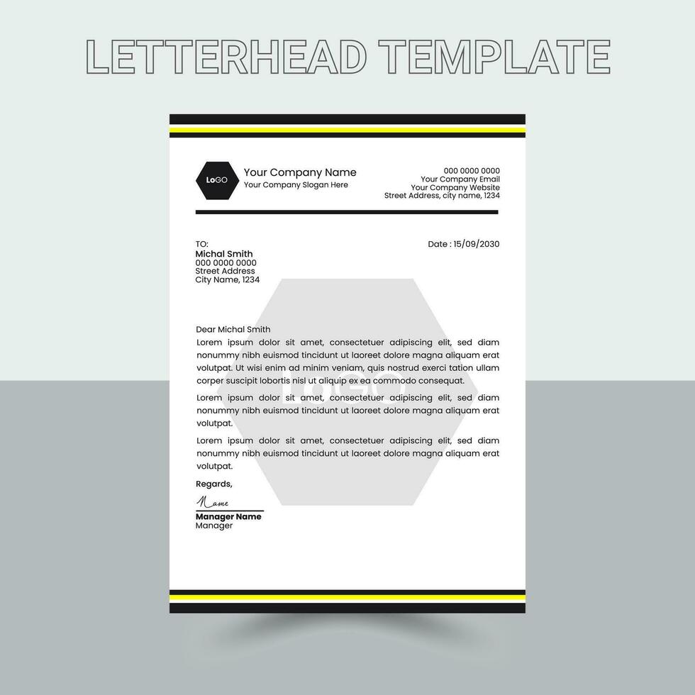 professional, Modern, Latterhead, Pad Design vector