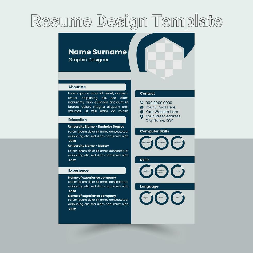 Clean Modern Resume and Cover Letter Layout Vector Template for Business Job Applications, Minimalist resume cv template,   Resume design template, cv design, multipurpose resume design