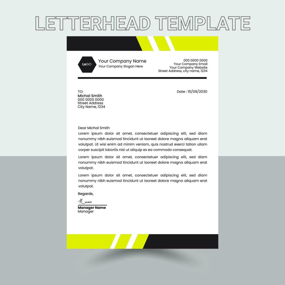 professional, Modern, Latterhead, Pad Design vector