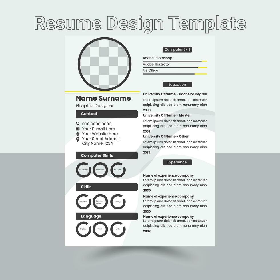 limpiar moderno currículum y cubrir letra diseño vector modelo para negocio trabajo aplicaciones, minimalista currículum CV plantilla, currículum diseño plantilla, CV diseño, de múltiples fines currículum diseño