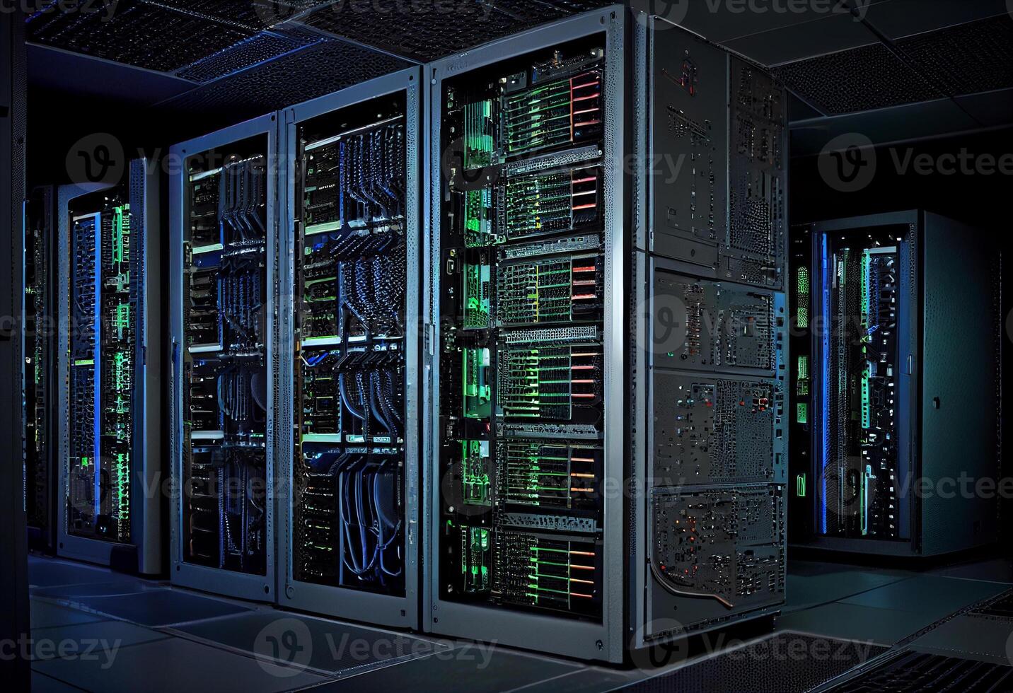 Data center and computer servers. photo