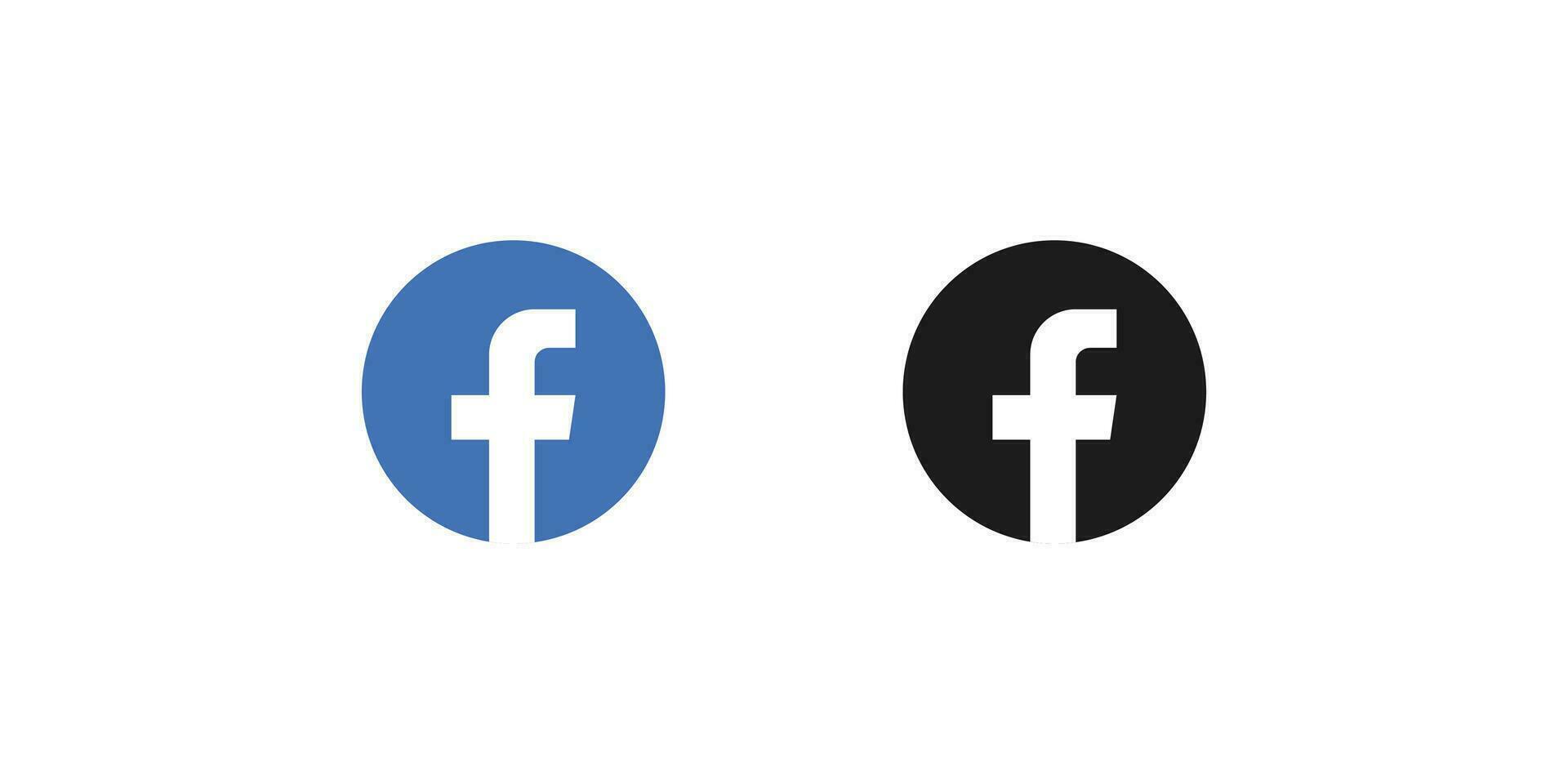 Facebook social media logo icon vector