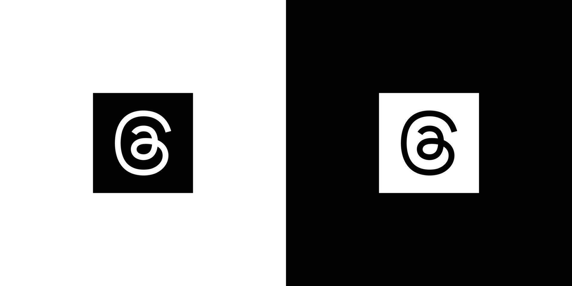 Threads social media logo icon vector