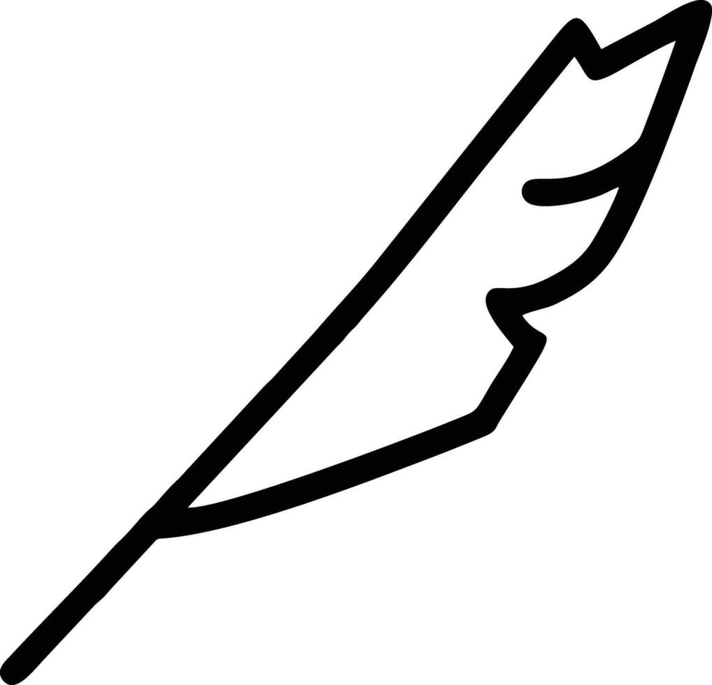 Feather icon symbol isolated vector image. Illustration of the feather bird writing drawing icon image design EPS 10