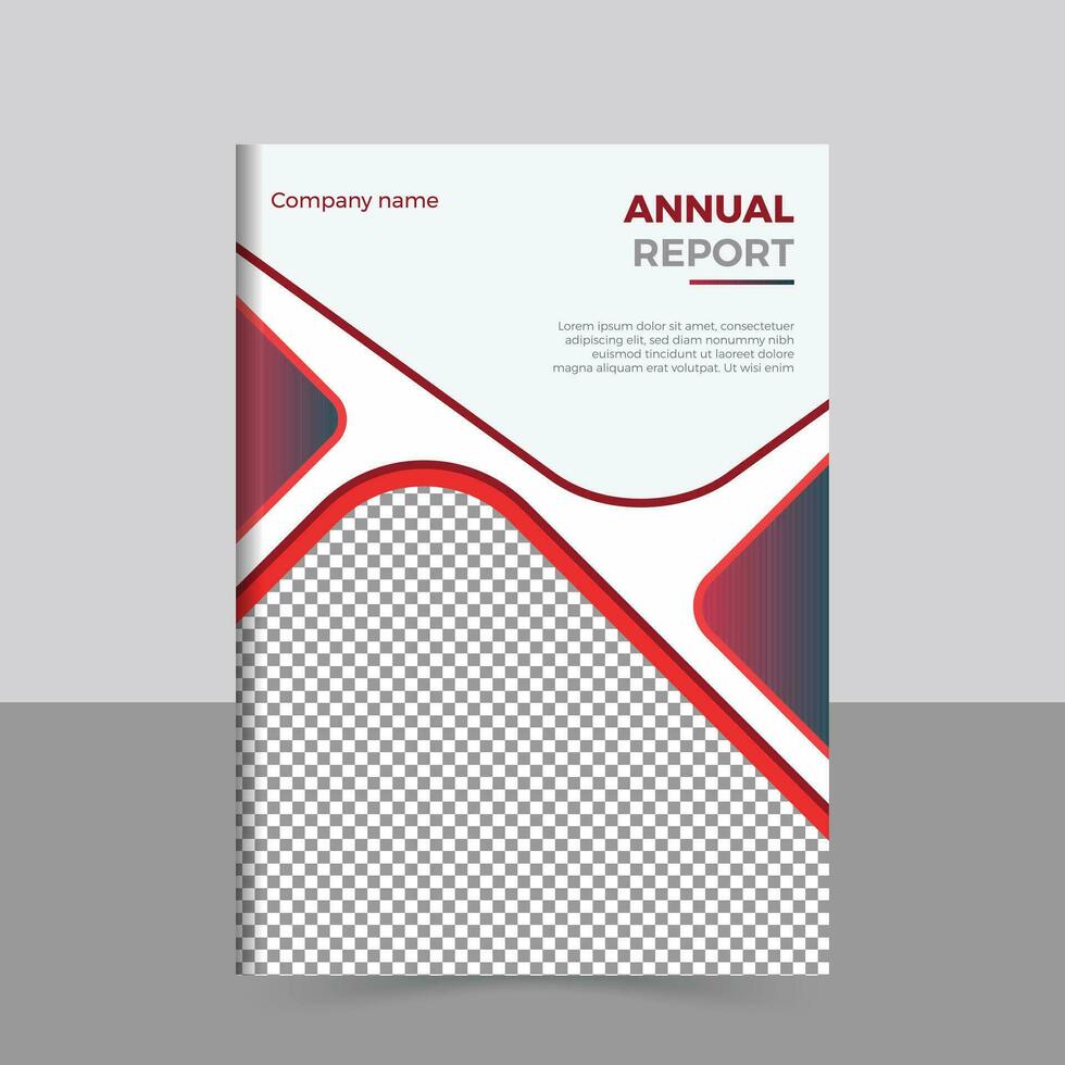 Annual report business book cover tempplate. vector