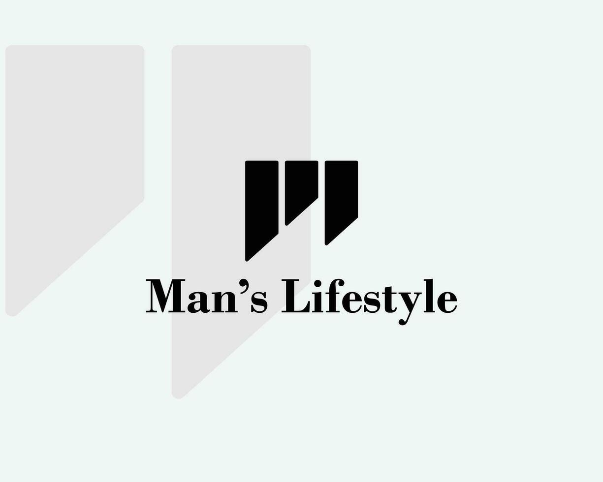 modern creative letter m shape man fashion company logo vector